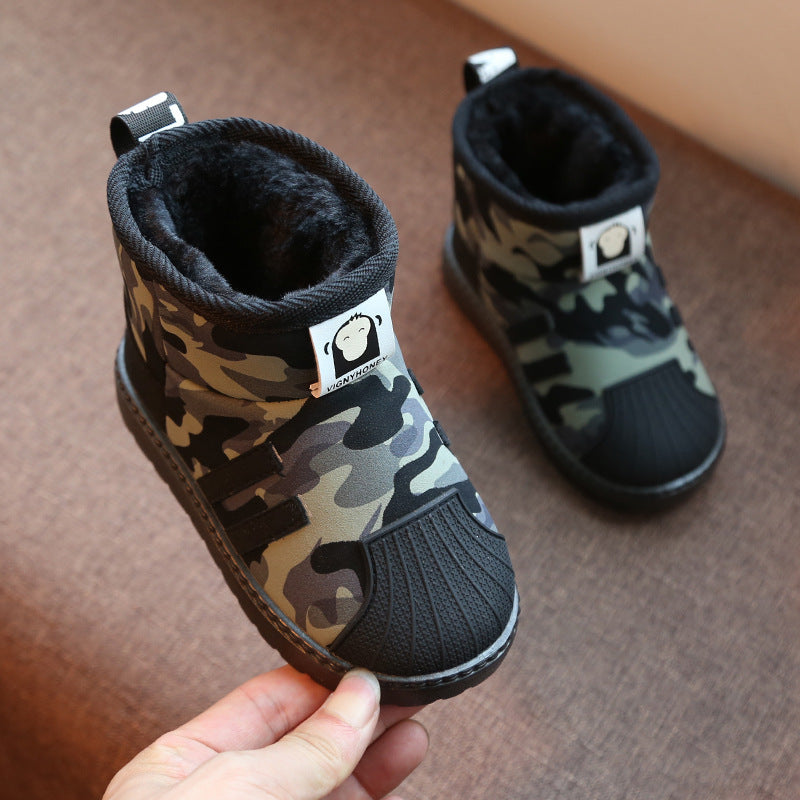 Camouflage soft sole children's shoes