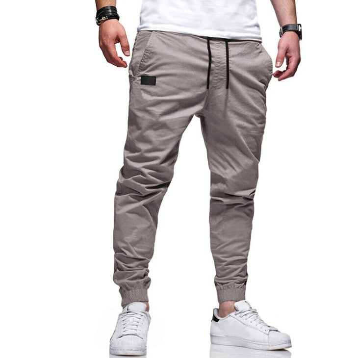 Youth Fashion Casual Tether Loose Cargo Ankle Banded Pants