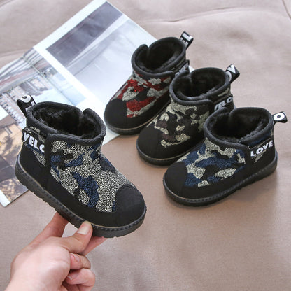 Camouflage soft sole children's shoes