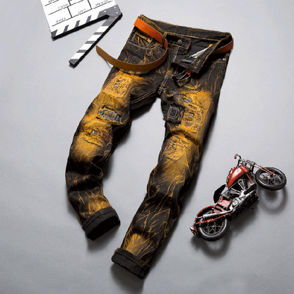 Rugged Biker Cargo/Pencil Jeans