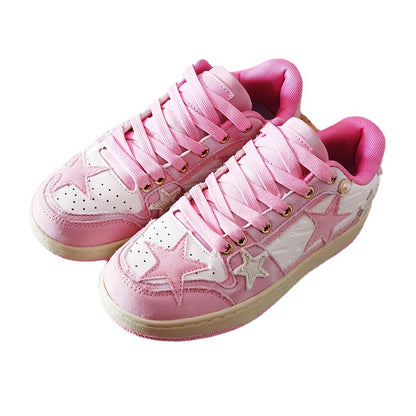 Fashionable All-match Star Flat Sneakers For Women