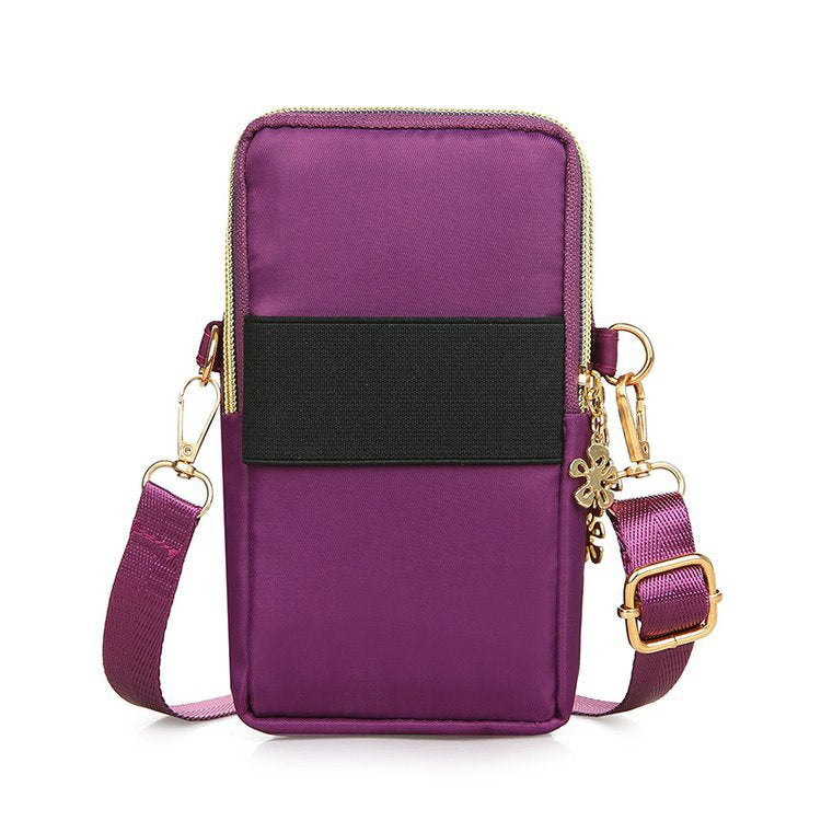 Mobile Phone Bag Women Shoulder Bag 3-layer Zipper Design Small Crossbody Shouder Bags Wallet Coin Purse