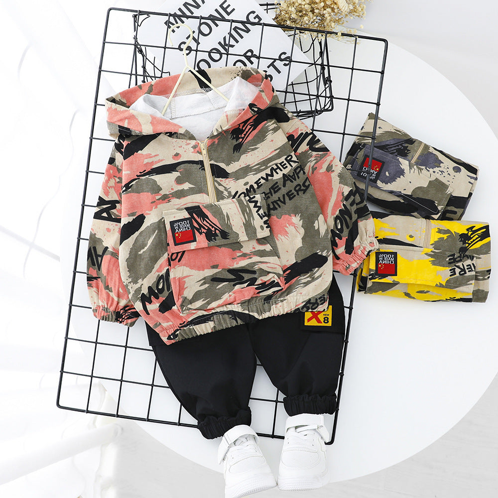Wild casual camouflage children's clothing