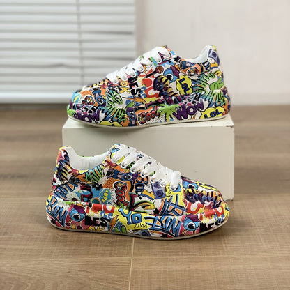 Hand-painted Shoes Women's Platform Casual Shoes Painted Sports
