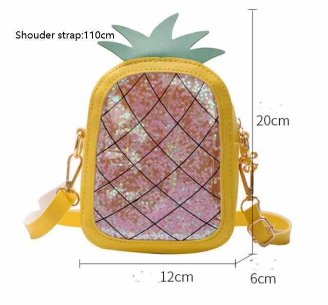 Summer Children's Pineapple Strawberry One Shoulder Jelly Bag