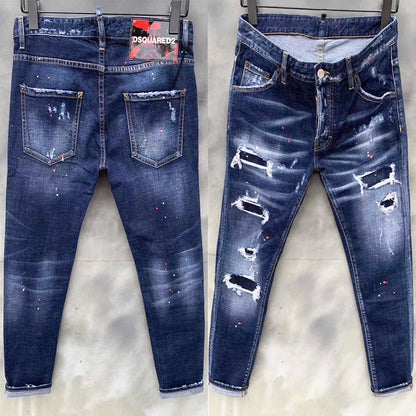 European And American Slim Straight Jeans