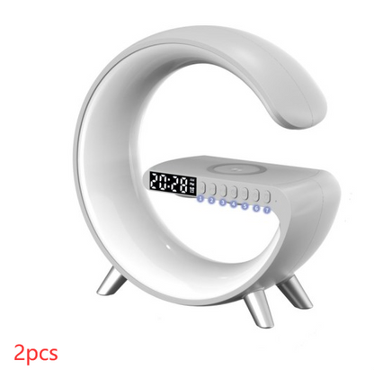 2023 New Intelligent G Shaped LED Lamp Bluetooth Speake Wireless Charger Atmosphere Lamp App Control For Bedroom Home Decor