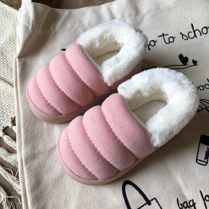 Candy Color Children Cotton Slippers Indoor And Outdoor Home Shoes Boys Girls